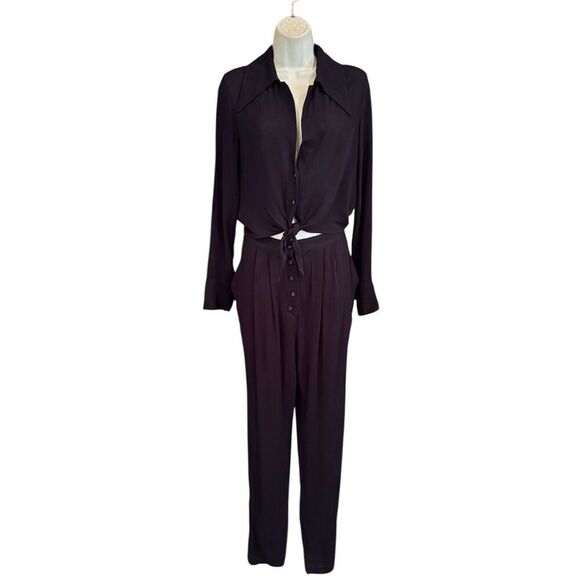 Rachel Comey Button Front Jumpsuit in Black NWt Size Small/Medium - Picture 1 of 4